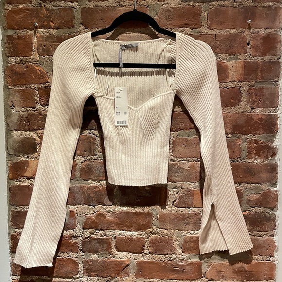 Uo Juliet Portrait Neck Sweater Nwt 
